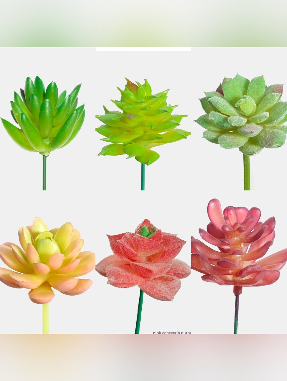 6pc Artificial Lifelike Succulent Plant Set